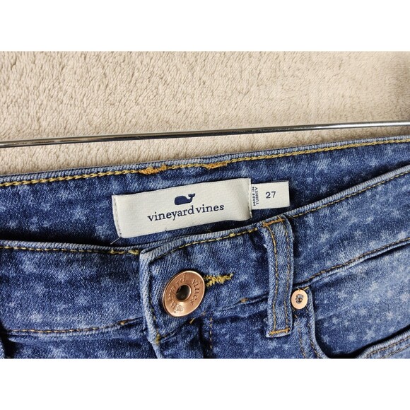 Vineyard Vines Women's Stars Denim Raw Edge Shorts Size 27 - Picture 2 of 4